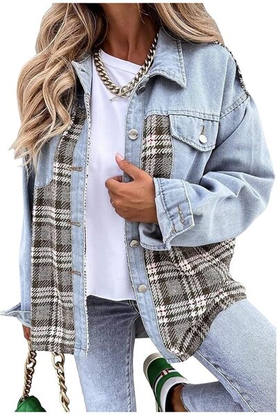 Generic Womens Oversized Denim Jacket Long Sleeve Boyfriend Jean Jacket Casua...