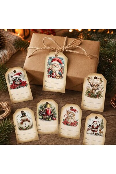GENERAL 40pcs Vintage Christmas Message Gift Tags, Vintage Halloween, Teacher...