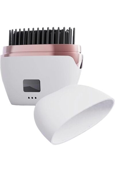 Generic Mini Hair Straightener Brush 3-Temp Rechargeable Digital Anti-Scald |...