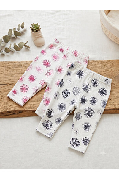 Csp Cassiope Printed Summer Thin 100% Cotton 2-Piece Girls' Leggings