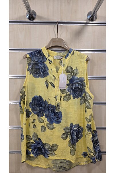Park Moda Ιταλική βαμβακερή μπλούζα με μηδενικά μανίκια