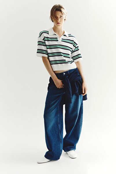 H&M İnce Triko Polo Tişört