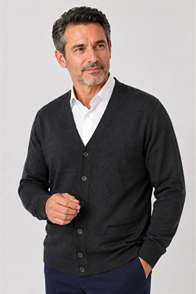 Mutlu City Men's Middle-Aged and Older Knitwear Knitted Acrylic Buttoned Wint...