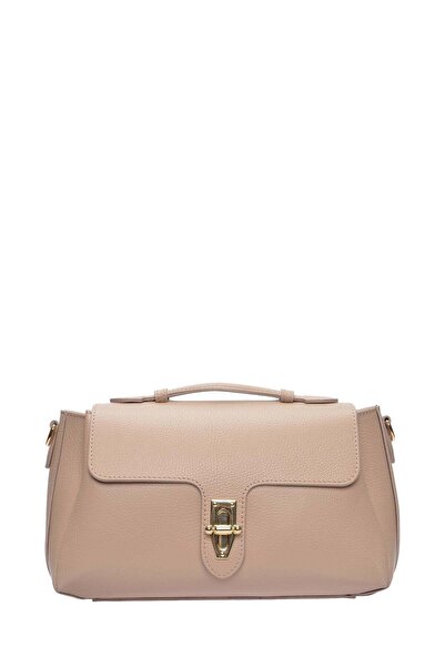 SimpleFind Roberta M Geanta piele -Anemone-Taupe,Geanta de mana piele natural...