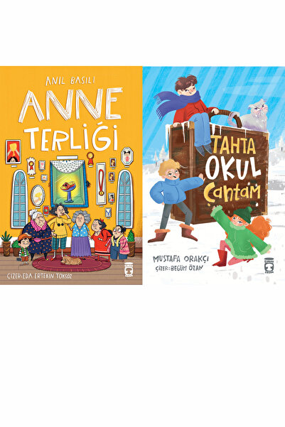 Timaş Çocuk Anne Terliği (Anıl Basılı) ve Tahta Okul Çantam