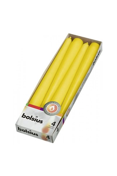Bolsius Set 2 x 4 Lumanare Conica Galbena