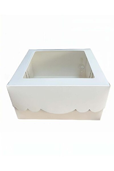 EgeConcept 25x25x14 Yaş pasta ve Kuru Pasta Kutusu ASETATLI