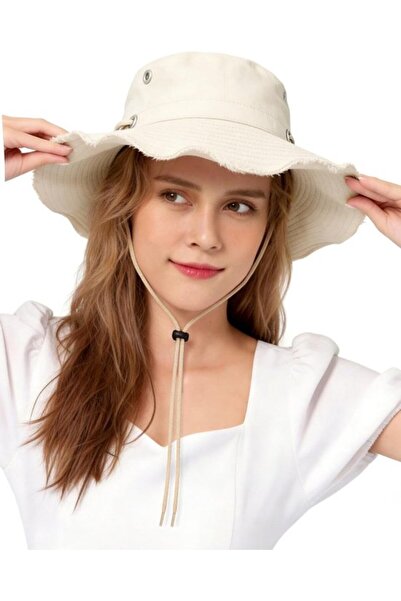 STARSTAR Women's cotton sun hat with UV protection and a wide brim, perfect f...