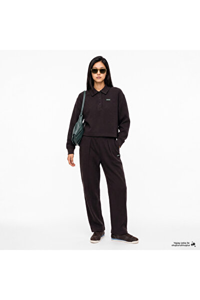 Lacoste Kadın Flare Fit Kahverengi Eşofman Altı