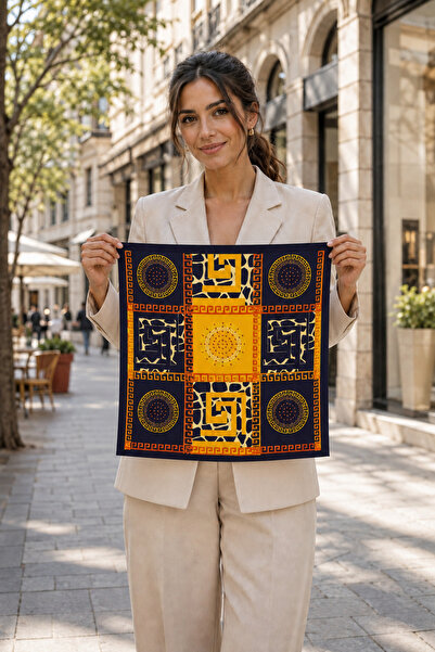 nehir eşarp وشاح باندانا بنمط مزدوج 50x50 سم
