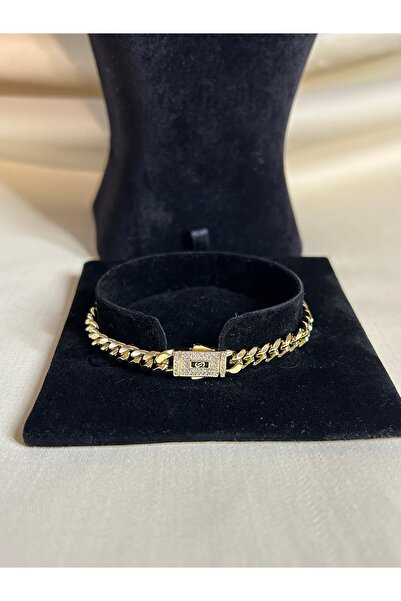 Orle Atelier MNC Chain Gurmet Bileklik 5mm 18cm 14 Ayar Altın Kaplama |