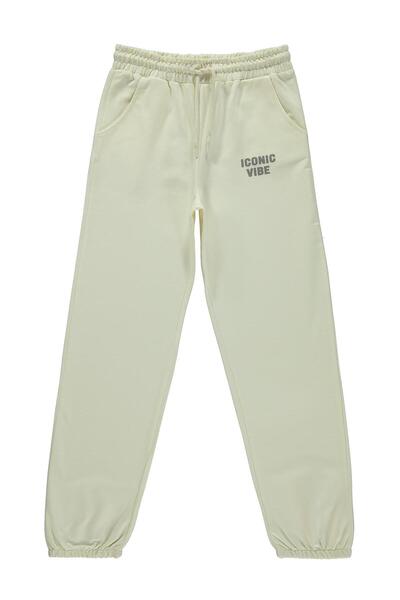 Civil Girls Basic 6-9 Years Old Sweatpants - Ecru