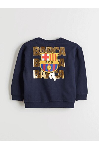 LC Waikiki Crew Neck Barcelona Printed Sweatshirt for Boys
