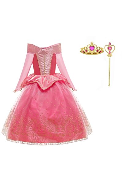 OEM Costum Prințesa Aurora, Frumoasa Adormită pentru fete, rochie, coroană, b...