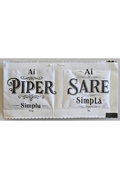 OEM Set de pliculețe duble sare și piper, Sare 2g, Piper 0.3g / Set de 1200 p...