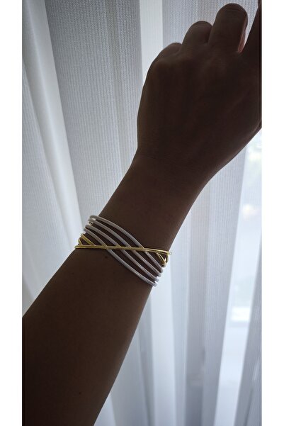 VOBEEYKU Brass Plated Real Detailed Cross Design Handcuff Bracelet