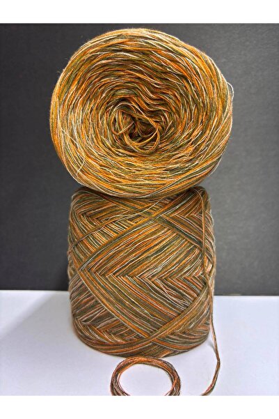 Ana&Kuzusu İplik Coffee, Green, Tan, Tile, Cream Viscose Mercerized (5 Layers...