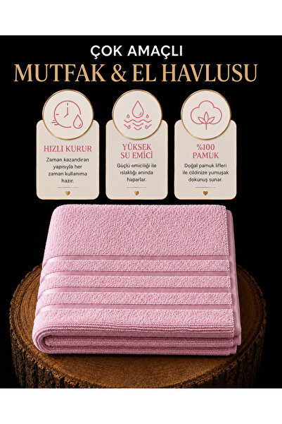 TEXTİLES MAGİC LAMP Multi-Purpose Cotton Kitchen Towel 40X70 cm – Border-Edge...