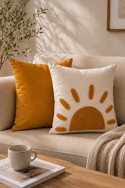Modamina Punch Embroidered 2-Piece Throw Pillow Cover Set |   Zippered 42X42 ...
