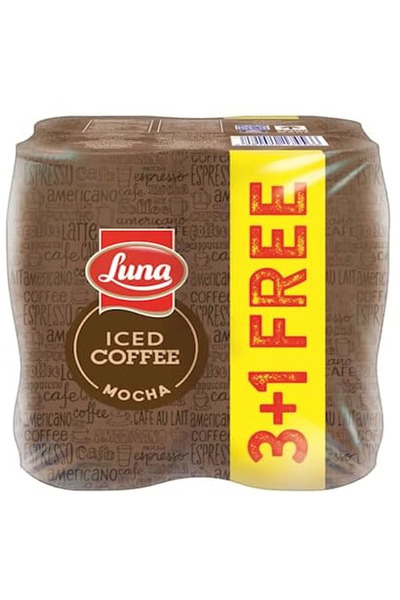 Luna قهوة مثلجة موكا، 240 مل × 3 + 1
