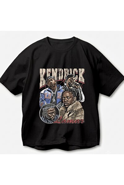 SVART WEAR Kendrik Lamar Printed Vintage Y2K Retro Unisex Oversize 100% Cotto...