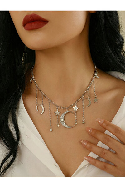 Take Two By Styli Star and Moon Pendant Necklace