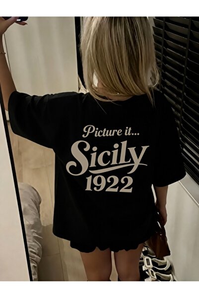 Generic Brand Picture it... Sicily 1922 Text,short sleeve,casual wear,women's...