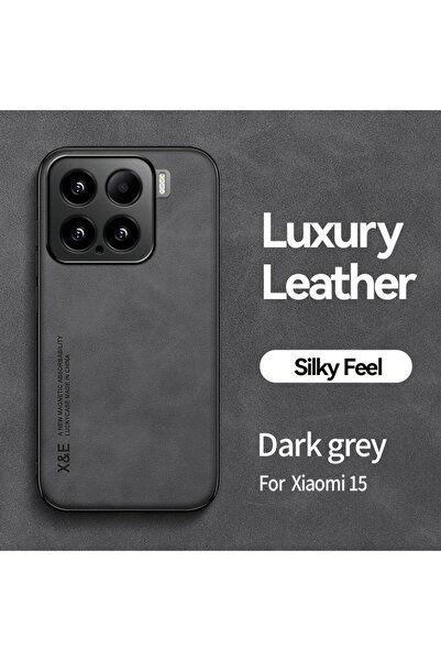 Choice35 xiaomi 15 Dark grey For 15 14 13 12 Pro Light Luxury SheePskin Case ...