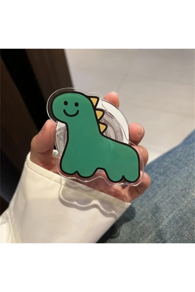 Choice green Cute Cartoon Dinosaur Magnetic Holder Griptok Tok Phone Holder f...