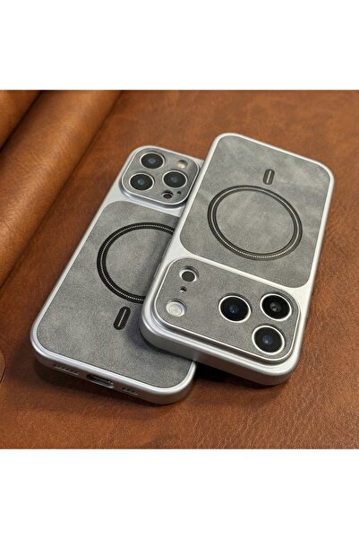Choice51 iPhone17 Pro Max GRAY Luxury Matte for Magsafe Magnetic Artificial L...