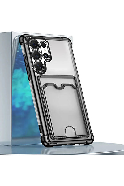 Choice59 Galaxy S26 Ultra black Transparent Plating Card Holder Shockproof Ca...
