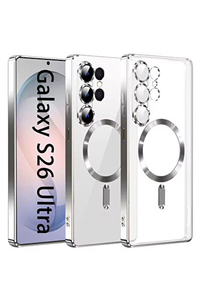 Choice39 Galaxy S25+ Silver Luxury Transparent Plating Magnetic Wireless Char...