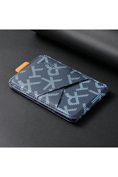 Choice3 Blue Leather Wallet For Magsafe Magnetic Cellphone Card Holder For IP...