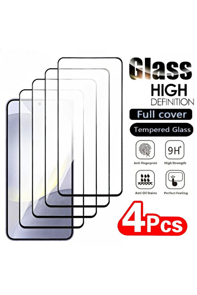 Choice Tempered glass 4 Pieces Galaxy S25 4Pcs Full Cover Tempered Glass for ...