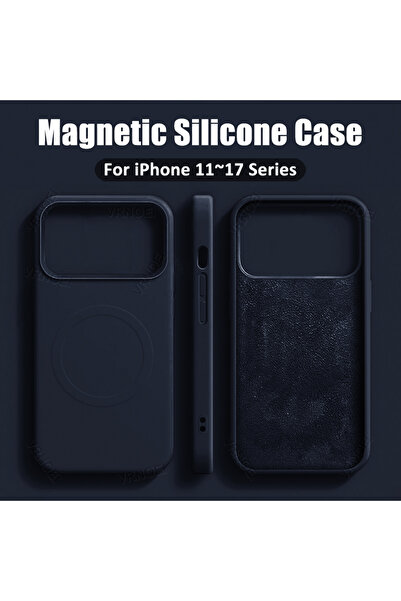 Choice iPhone17 Pro Max Dark Blue Support Magnetic Wireless Charging Silicone...