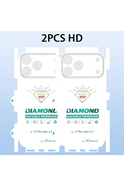 Choice17 For iPhone 17Pro Max 2Pcs HD 2PCS HD Matte 17 Pro Transparent Soft H...