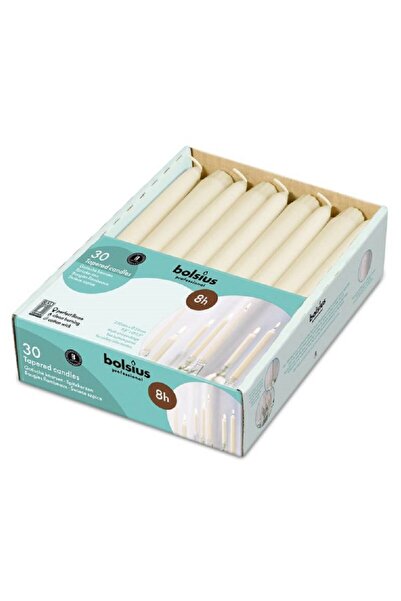 Bolsius Set 2 x 30 Lumanare Conica Crem, 8 Ore