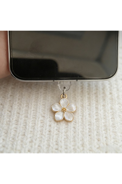 Choice5 A For Type-C Exquisite Flower Enamel Dust Plug for Mobile Phones, Mul...