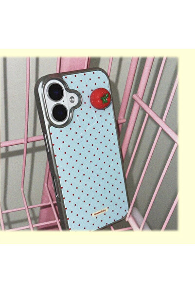 Choice29 Galaxy S26 A Korean Niche Minimalist Red Polka Dot 3D Tomato Drip Gl...