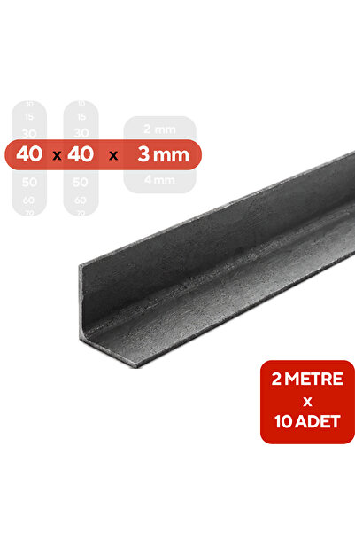 mm demir market Bahçe Köşebent Demiri 40x40x3 mm 2 Metre 10 Adet – Çit Direği...