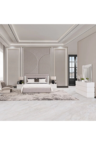 Midas Furniture WOODEN BEDROOM SET WITHOUT WARDROBE KING SIZE (180 x 200 CM) ...