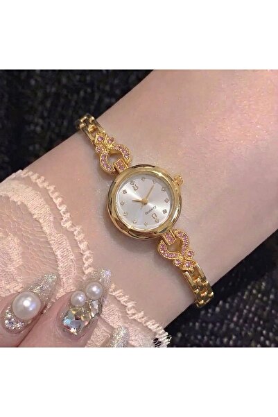 Heda Jewelry ساعة فيلفت شاين - ساعة يد نسائية بهيكل فولاذي