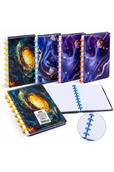 JML Agendă A5 cu Sistem de Discuri 21×16cm, Copertă din Piele Sintetică, Dife...