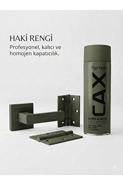 caxcolors CAX Akrilik Sprey Boya - Kapı Kolları Ve Menteşeler İçin Özel Renk ...