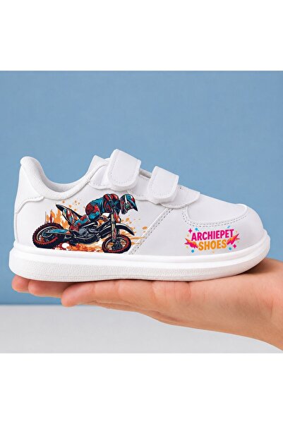 archiepet Motocroslu Printed Animated Character Children's Sports Shoes Sneaker