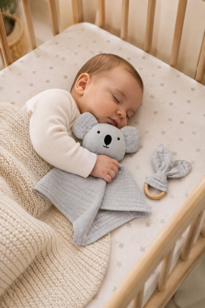 Beniizle Müslin Kumaş Koala Bebek Uyku Arkadaşı
