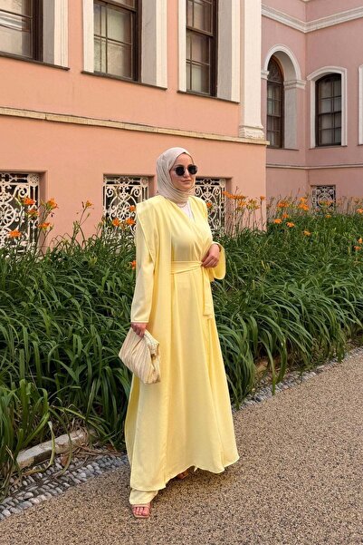 müqofficial Hümay 2-Piece Abaya Set - Yellow