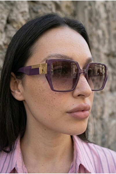 Eyesofia Palme Square Gold Accessory Ultra Light U400 Filtered Luxury Purple-...