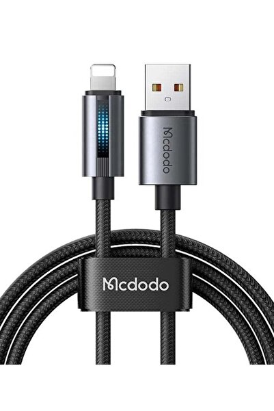 Mcdodo CA-5660 USB-A To Lightning Cable With Flashing Light 1.2m Black