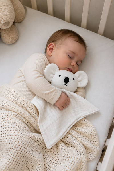 Beniizle Müslin Kumaş Koala Bebek Uyku Arkadaşı